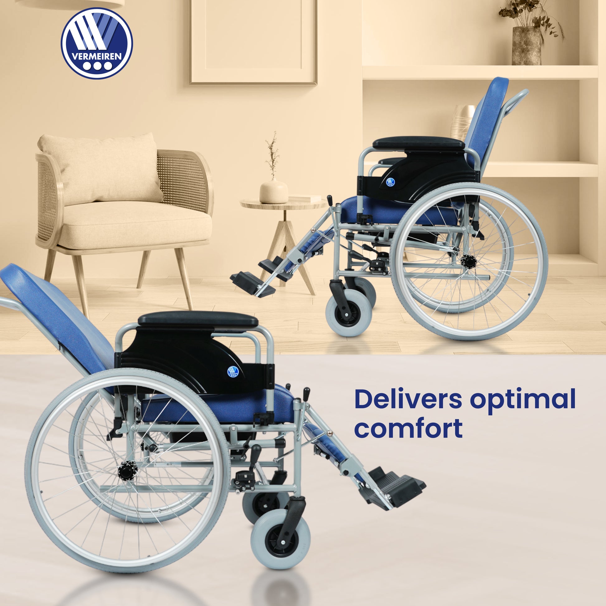 BEST Reclining Commode Wheelchair