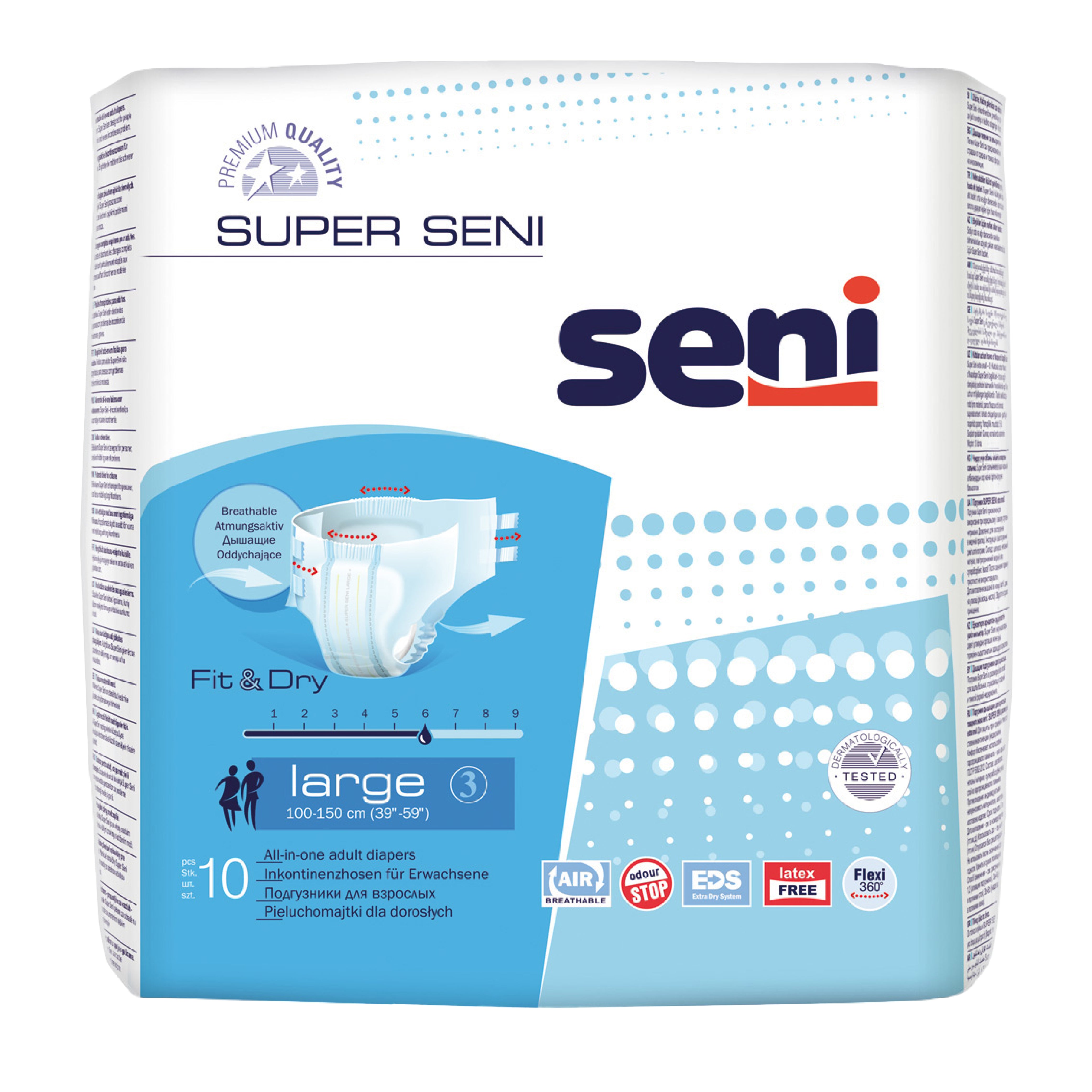 Super Seni Adult Diapers - 10 Pieces Large