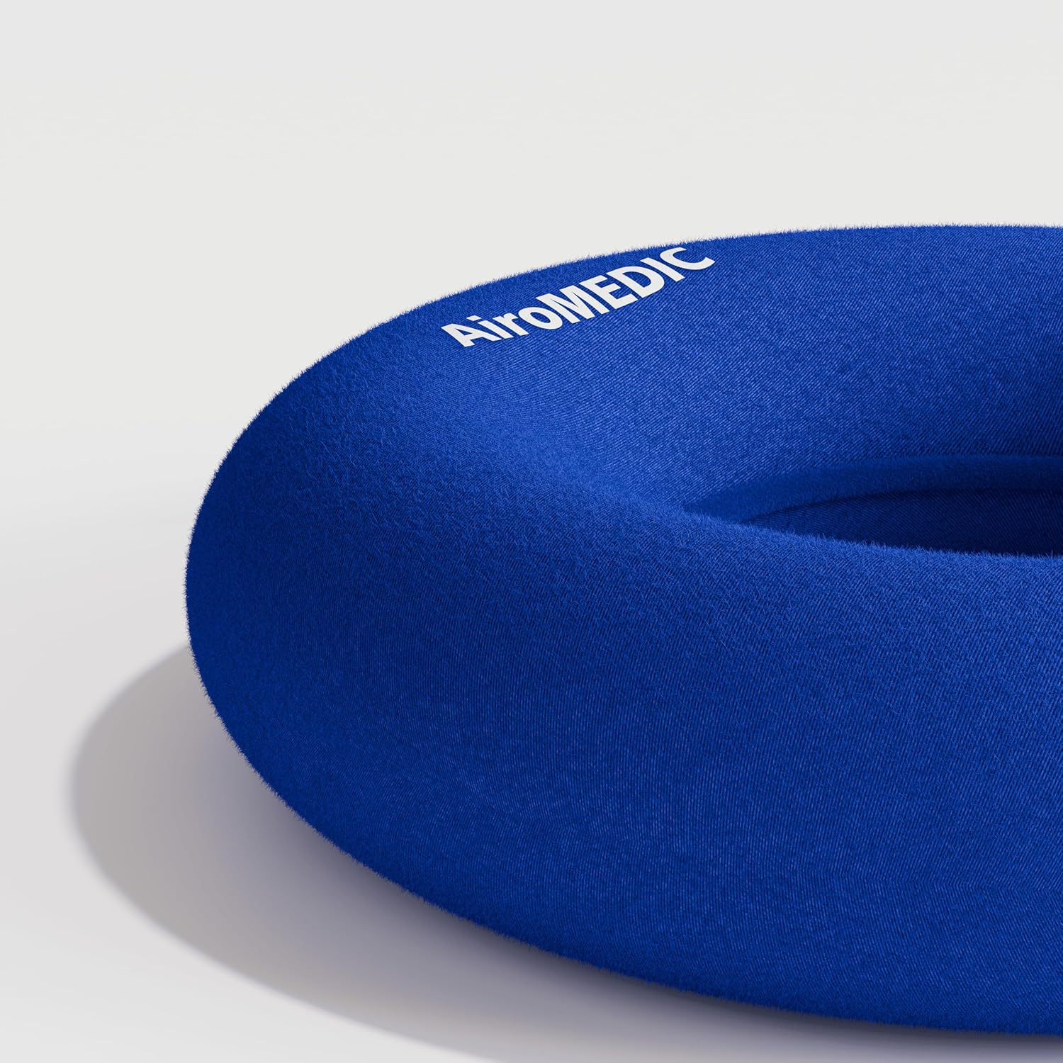 AiroDONUT Soft Donut Pillow from for Tailbone, Hemorrhoid & Piles Pain Relief – Car & Office Chair - Blue (17" x14" x 2.5")