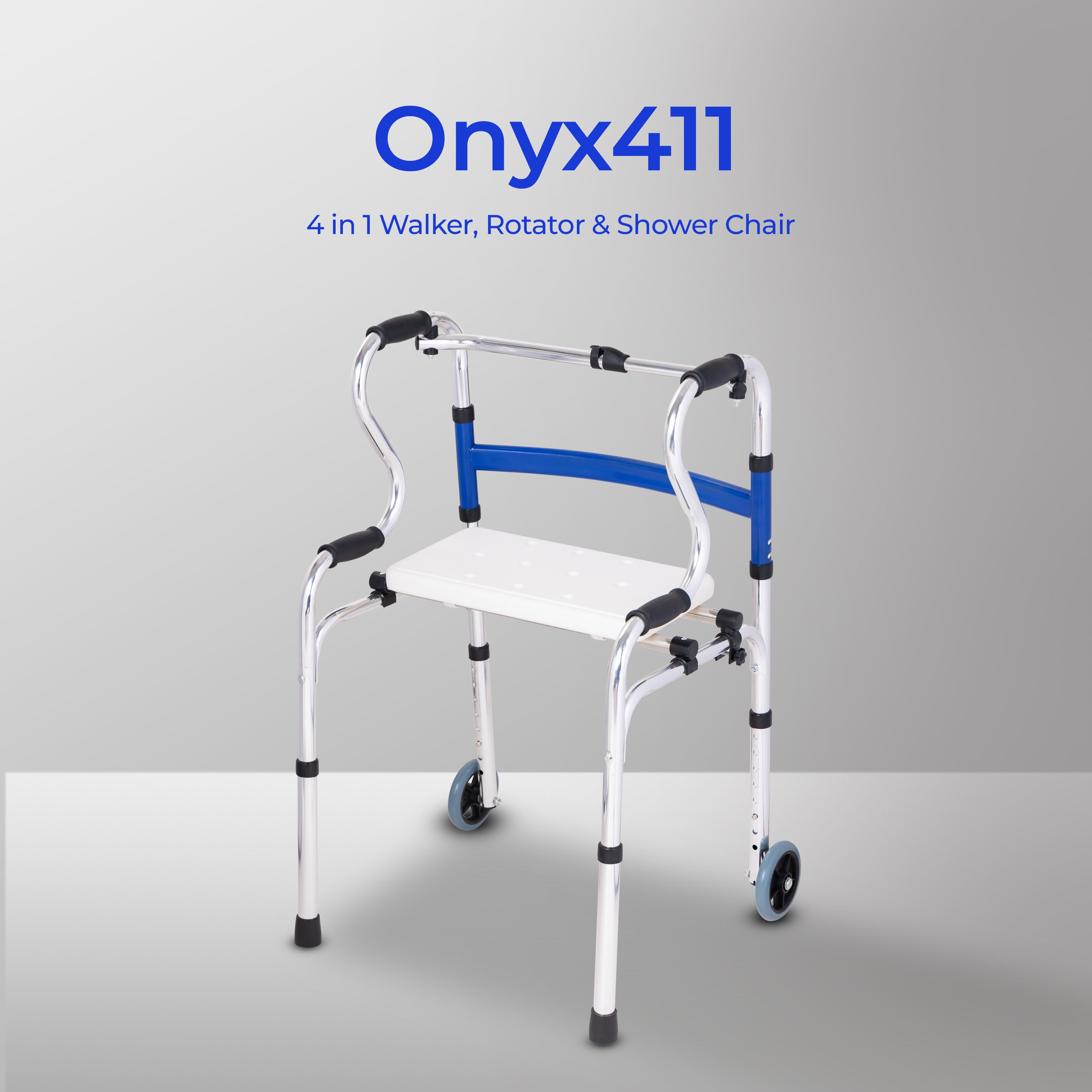 OnyX411 4in1 Walker Rollator Shower Chair