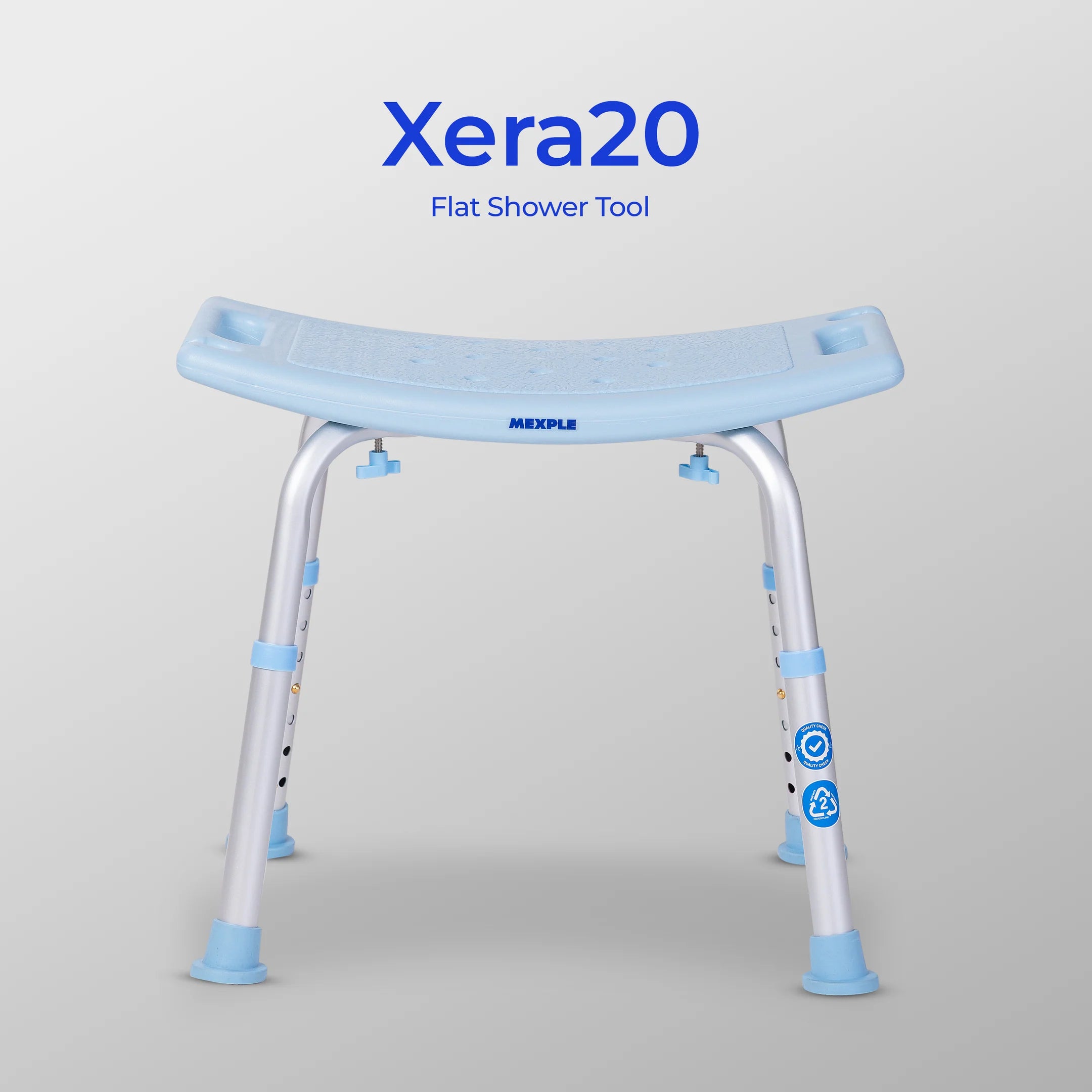 Xera20 Adjustable Anti-Slip Shower Bath Chair Stool