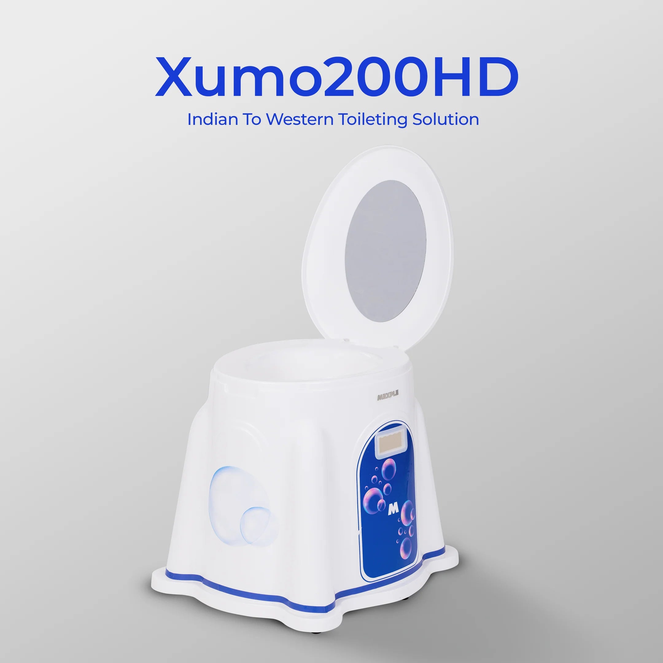 Xumo200HD Indian-2-Western Toilet Commode Stool